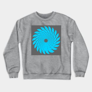 Blue pattern on grey background. Crewneck Sweatshirt